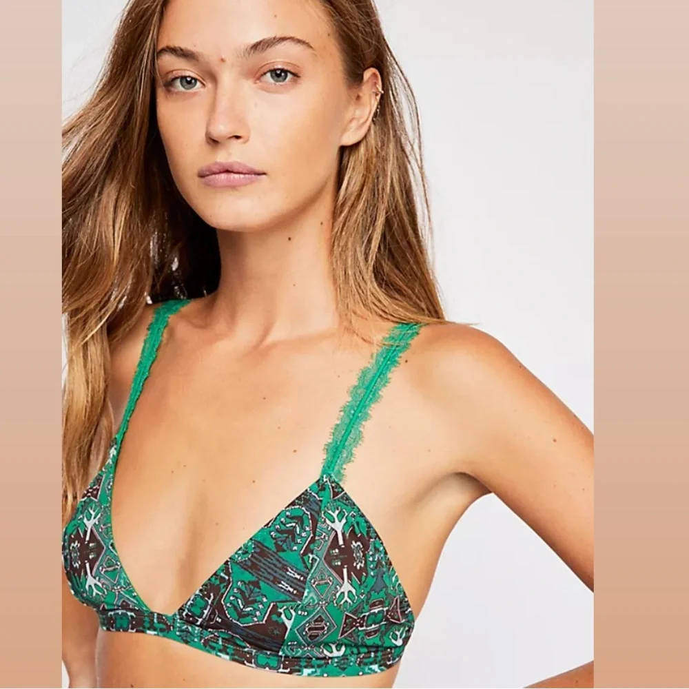 Free People Green Hazel Bralette Sz XS NWT - Picture 1 of 5